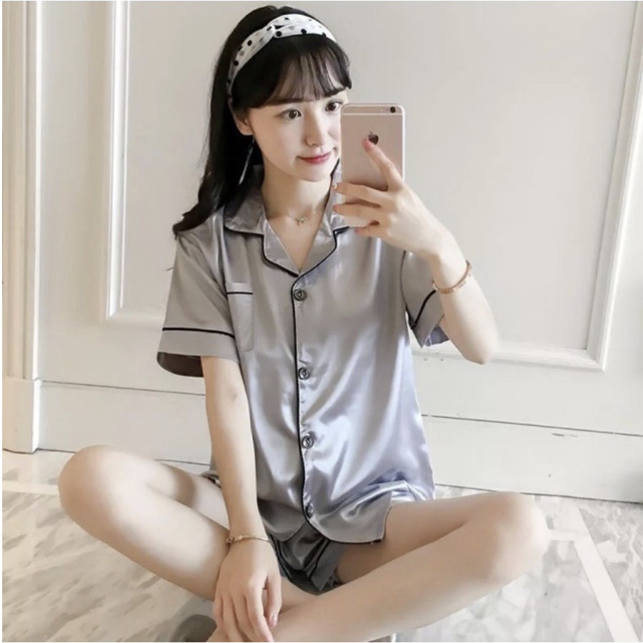Bộ Đồ Pijama Nữ Phi Lụa Hàng VNXK Siêu Sang Kèm Hình Thật - Freesize 62kg | BigBuy360 - bigbuy360.vn