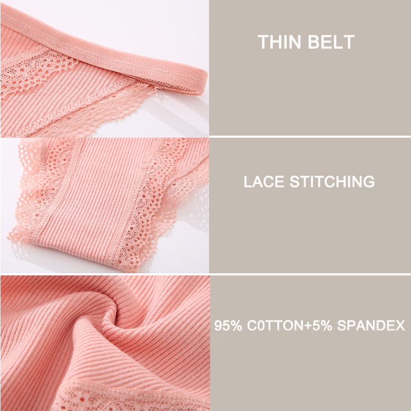 Quần lót cotton CuteByte lọt khe phối ren dễ thương dành cho nữ
