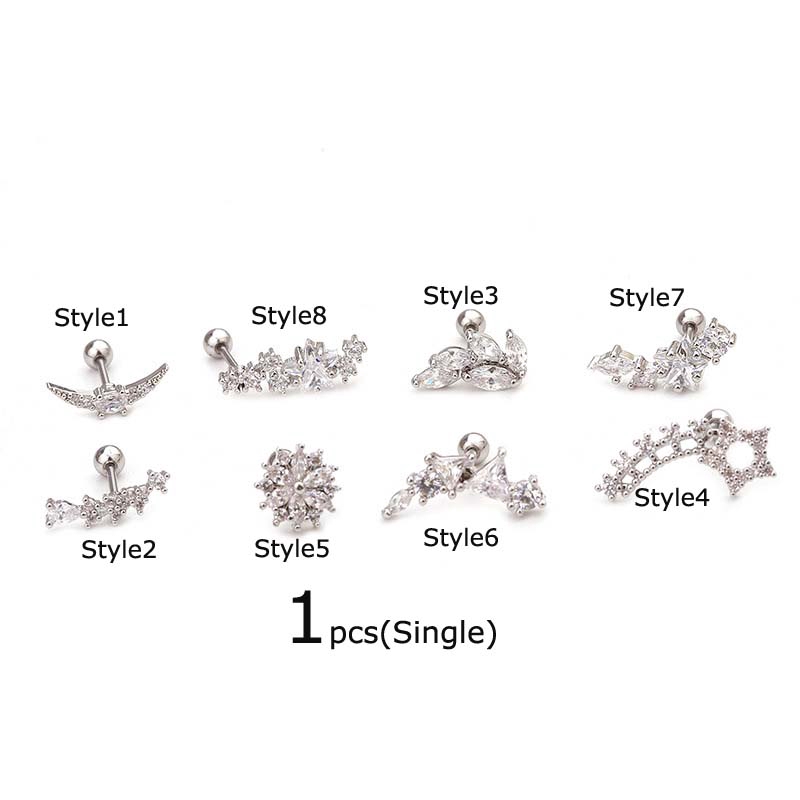 Khuyên tai đeo sụn dài 6mm xinh xắn cho nữ