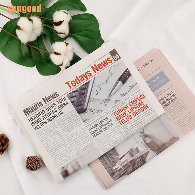 Bộ 2 Giấy Gói Quà Họa Tiết Tờ Báo Tiếng Anh Cổ Điển