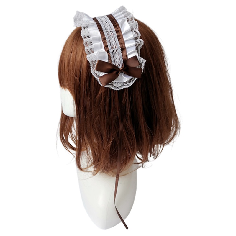 Cài tóc phối nơ ren phong cách lolita ngọt ngào cho nữ