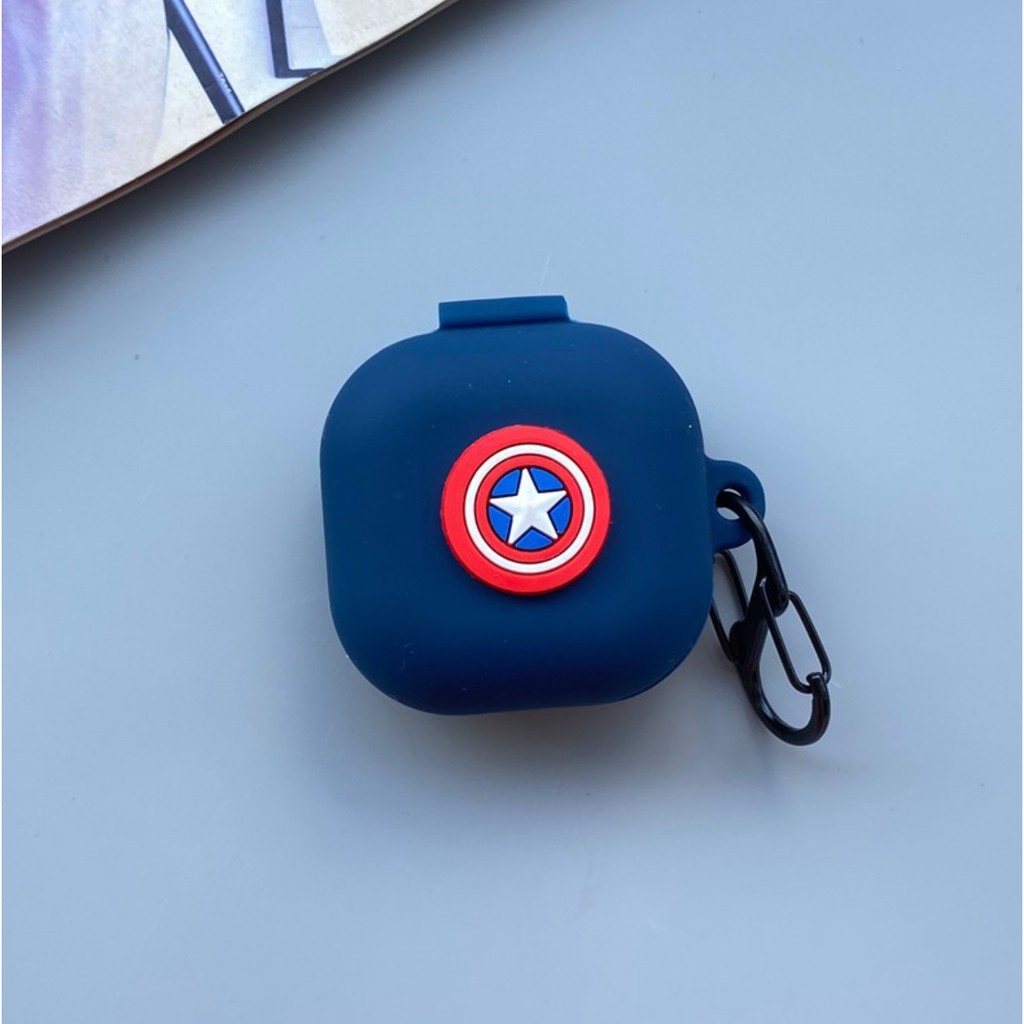 [Marvel] Ốp silicon case chống sốc vỏ tai nghe Galaxy Buds Live, Buds Pro - Tặng Kèm Móc (ZL01)