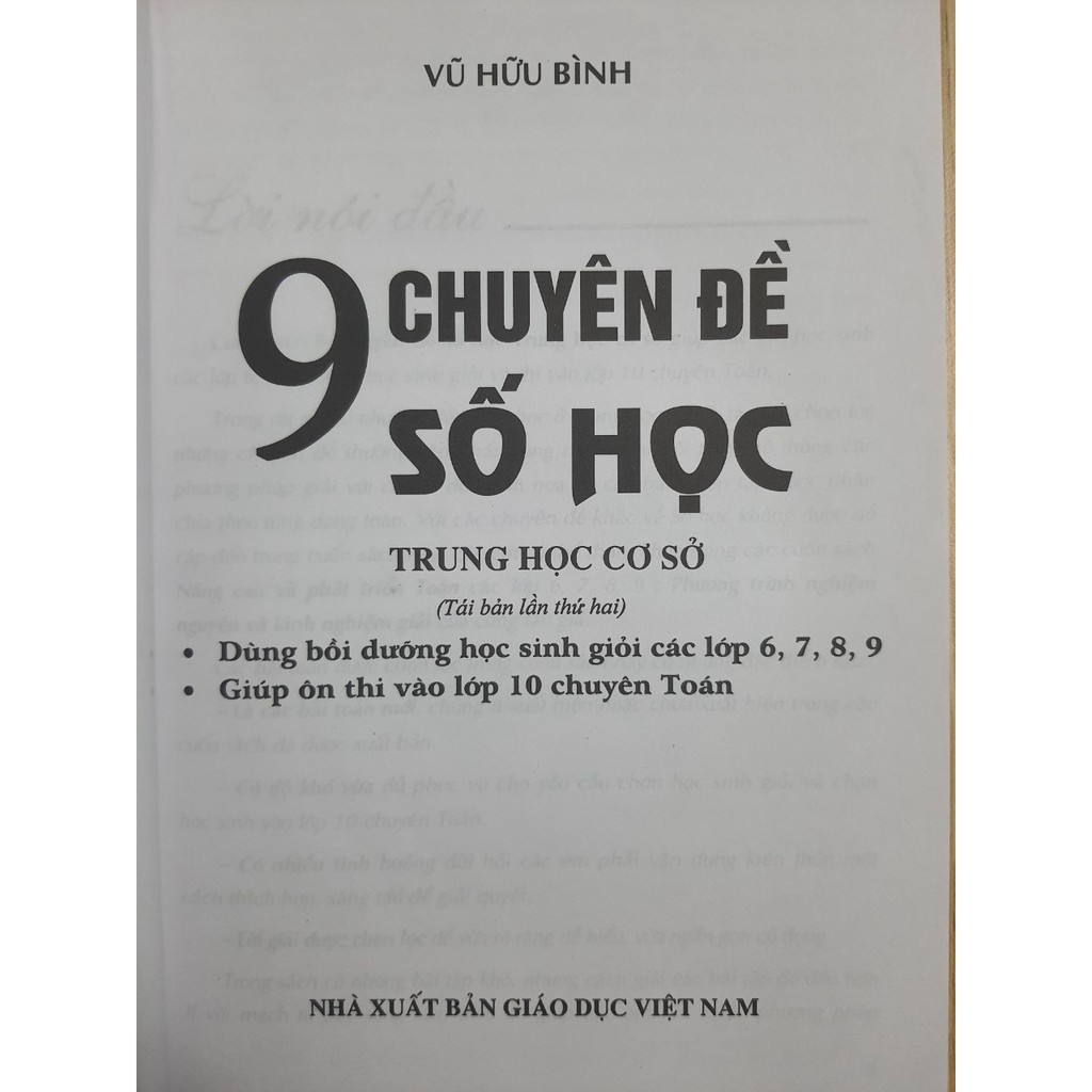 Sách - 9 chuyên đề Số học trung học cơ sở
