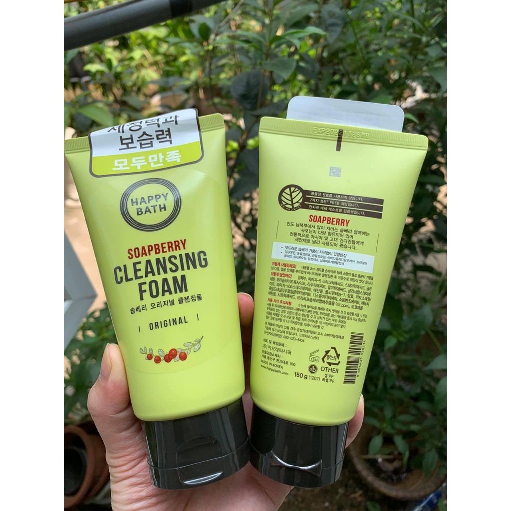 Sữa Rửa Mặt Soapberry Soft Whip Cleansing Foam Happy Bath Fresh 150g