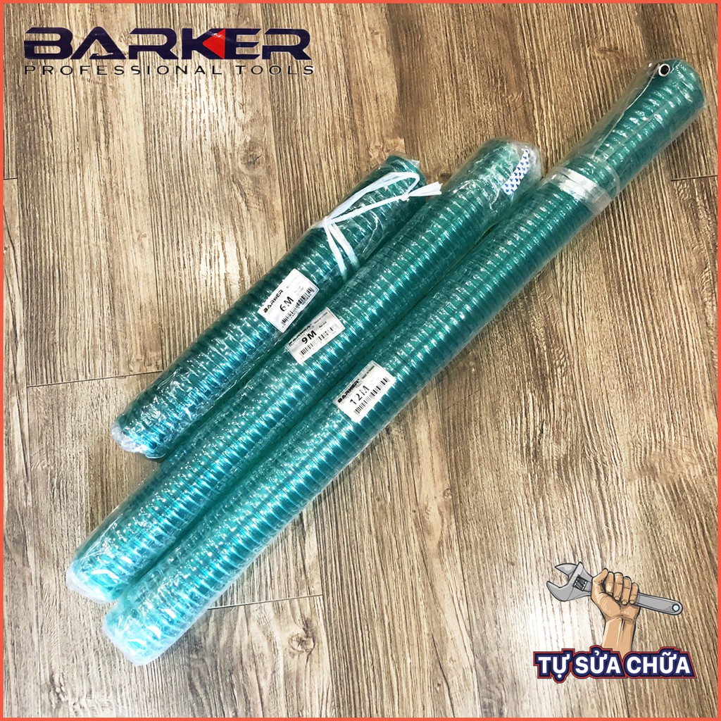 Cuộn dây hơi xoắn dẫn khí nén BARKER Đài Loan chiều dài 6m 9m 12m