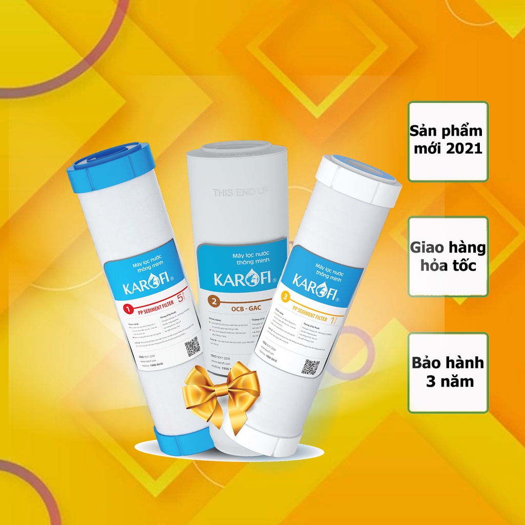 BỘ 3 LÕI LỌC THÔ 1,2,3 KAROFI