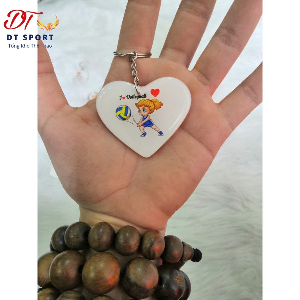 Móc khóa bóng chuyền giá rẻ Hiwing siêu đẹp ⚡ Free Ship ⚡ dùng tặng lưu niệm hình tim, tròn, vuông - hàng cao cấp