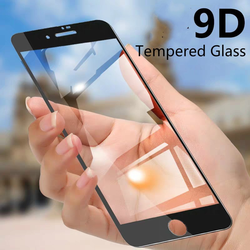 Kính cường lực cho iPhone X XR XS MAX 9D Kính cường lực Iphone 6 7 8 Plus Bảo vệ màn hình toàn diện
