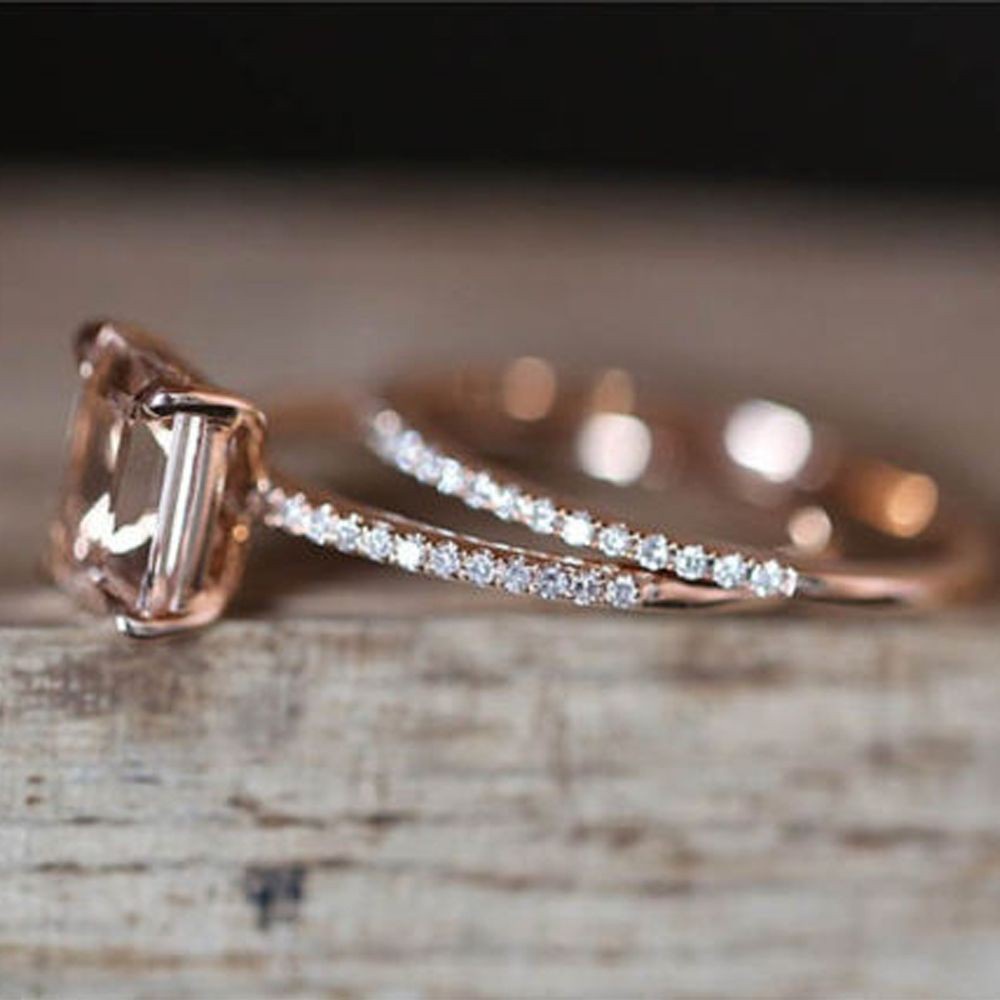 💍MELODG💍 2PCs/Set Fashion|Party Wedding Band Ring Women|New Charm Jewelry
