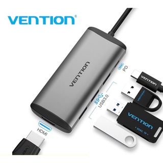 Hub usb type-c vention 5 in 1. usb 3.0x3 hdmi 4k pd max 87w