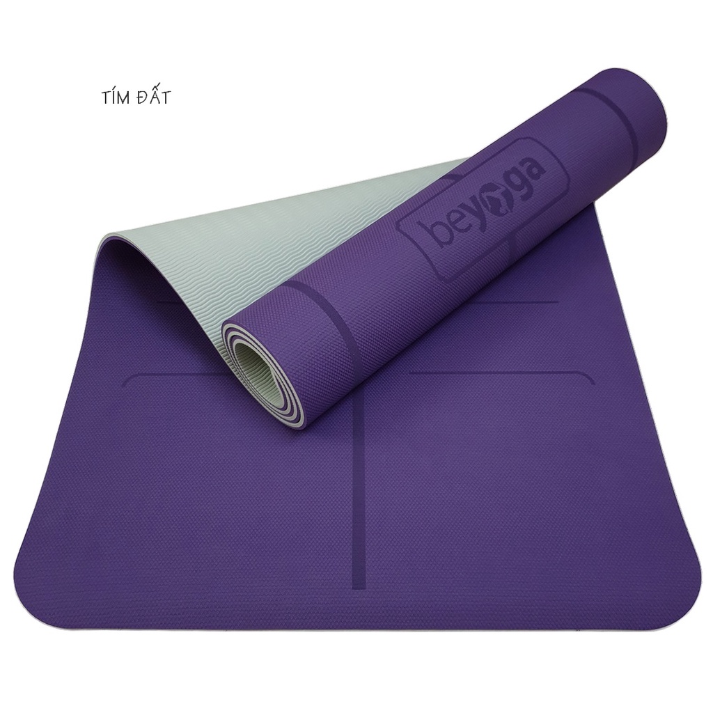 Thảm Tập Yoga Định Tuyến, TPE Cao Cấp, Bám Tốt, Chống Trượt, Nhập Khẩu Đài Loan, Hãng beYoga