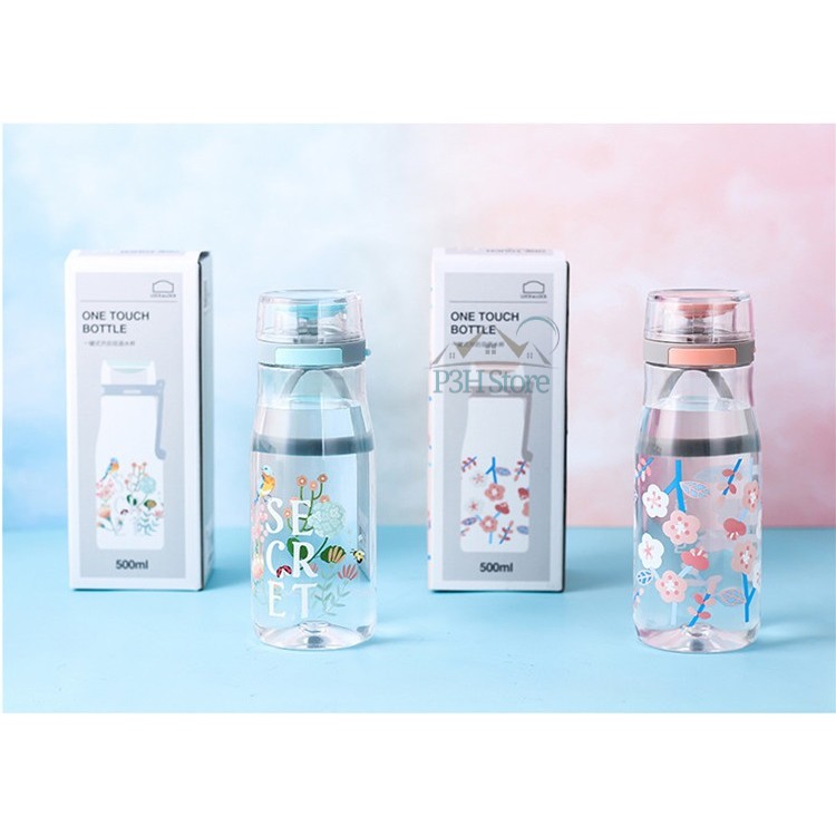 [Có Video]Bình Nước nhựa Tritan Lock&amp;Lock One Touch dung tích 500ml ABF687