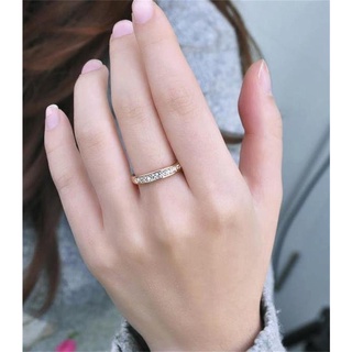 Nhẫn Mạ Vàng/Bạc Đính Đá Phong Cách Hàn Quốc