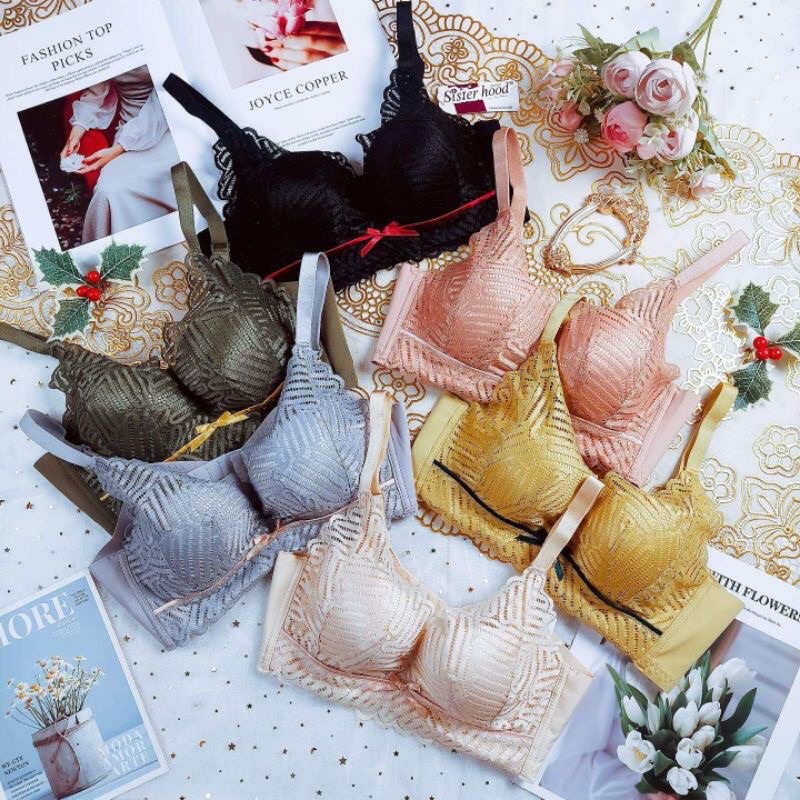 [Q7] Áo Lót Định Hình Ren 3D Siêu Đẩy 4CM-Đệm Hơi Siêu Mềm- Nâng Ngực,Tạo Khe Siêu Đỉnh có video Shop tự quay ạ