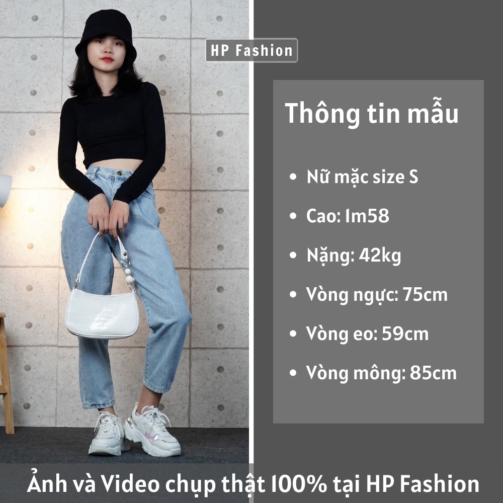 Quần baggy nữ ❤️ Quần jean cạp lưng cao basic chất bò dày dặn trẻ trung - QJ11 | WebRaoVat - webraovat.net.vn