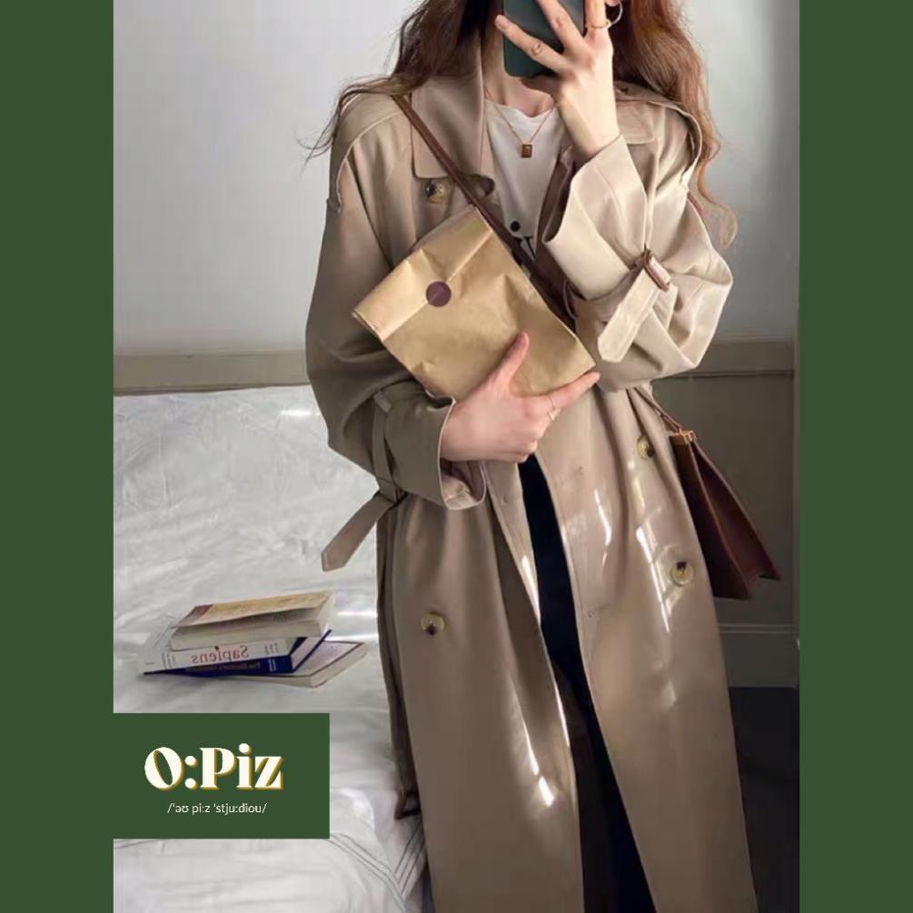 Áo Măng Tô Dáng Dài, Áo Mangto Nữ, Phong Cách Thu Đông Hàn Quốc, Áo Khoác Măng Tô Nữ 2 Lớp Dày Dằn Kèm Đai | BigBuy360 - bigbuy360.vn