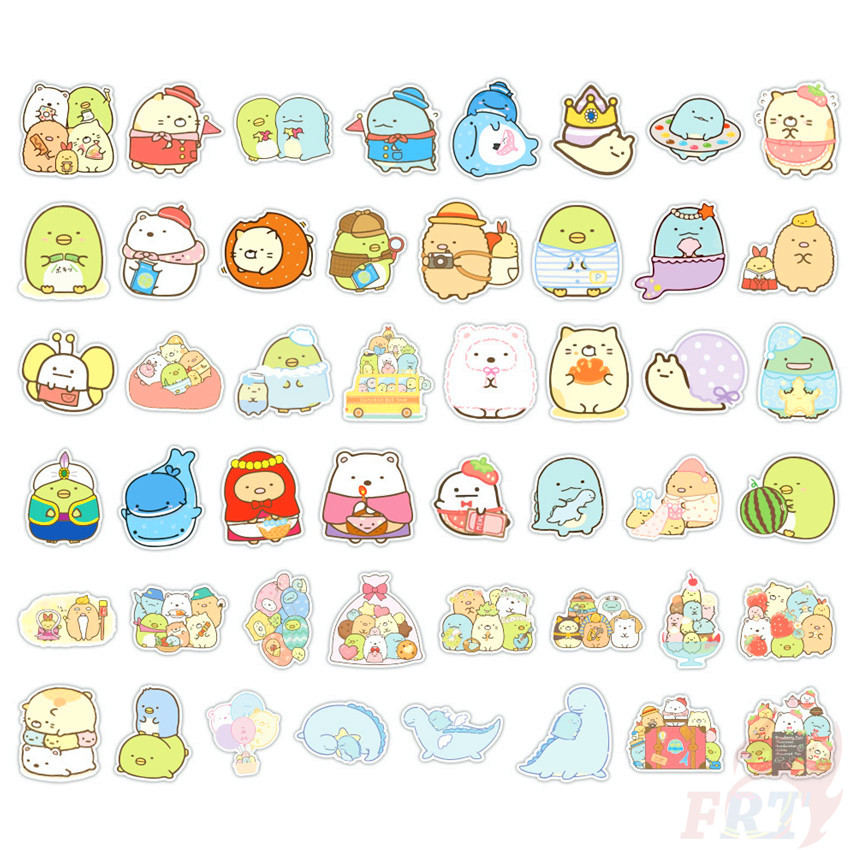 Set 100 nhãn dán Sumikkogurashi Series A - SAN-X Sumikko DIY thời trang chống nước