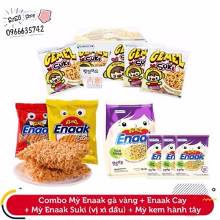 Combo 4 gói mì enaak (vàng/đỏ/Suki/hành Tây tím)