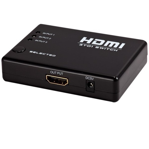 Bộ gộp HDMI Switch 3 vào 1 ra(Đen)