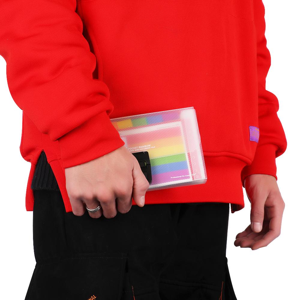 CHOOKEY Túi Nhựa Đựng Tài Liệu Khổ A6 13 Ngăn Tiện Lợi