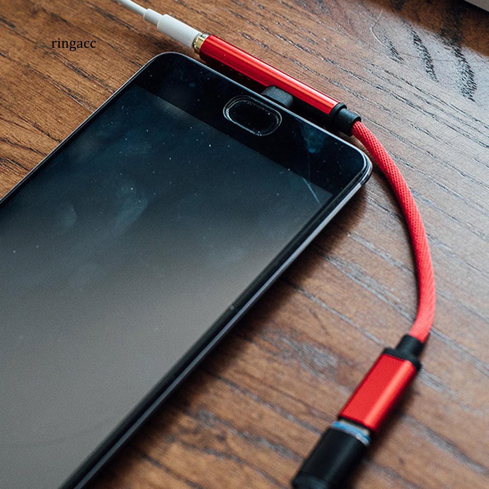 Cáp chuyển USB Type-C sang jack 3.5mm thiết kế 2 trong 1 hỗ trợ vừa sạc vừa nghe nhạc