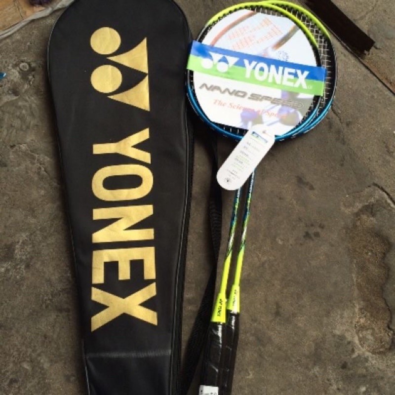 Combo Bộ vợt cầu lông Yonex dành cho học sinh và gia đình kèm ống Cầu Lông đai đen
