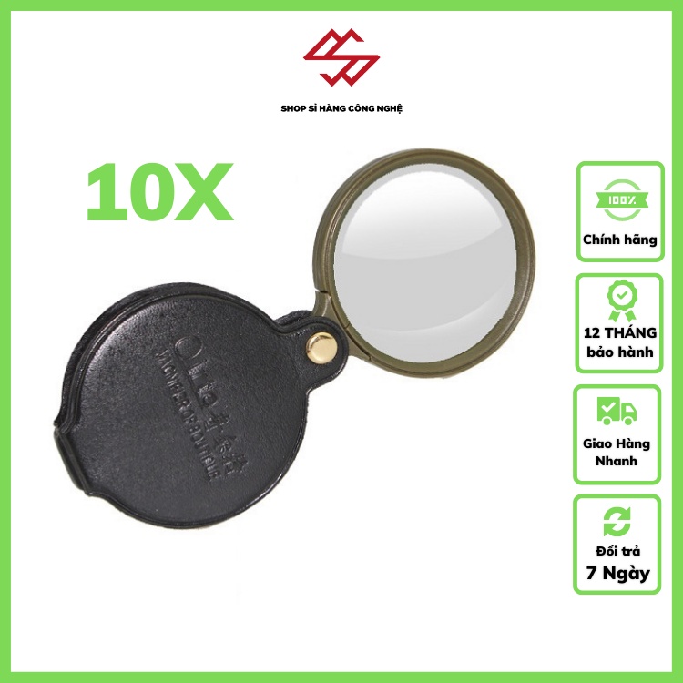 Kính lúp 10X 💗𝑭𝑹𝑬𝑬𝑺𝑯𝑰𝑷💗 Kính lúp phóng đại QK-6004