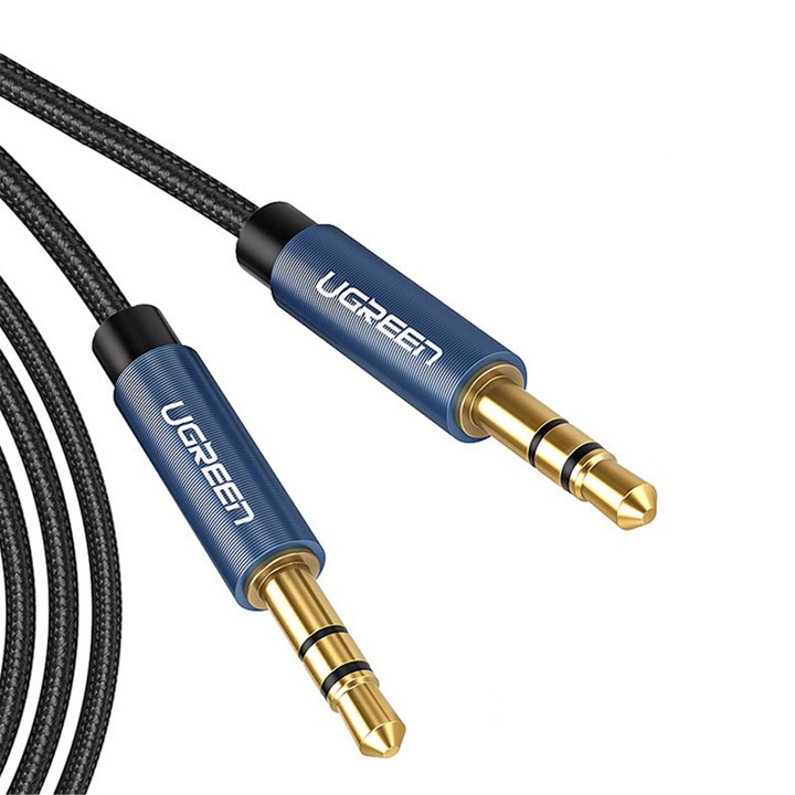Cáp âm thanh 2 đầu 3.5mm màu Xanh UGREEN 10689 10688 10687 10686 10685 10684 AV112