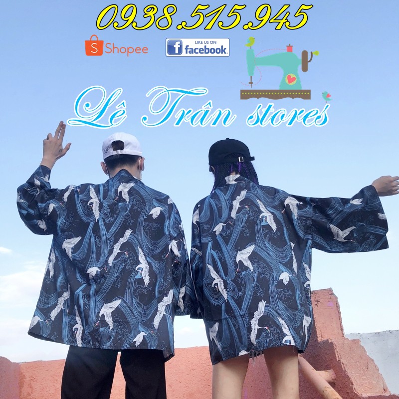 CÓ SIZE - ÁO KHOÁC KIMONO Haori Happi phong cách Harajuku Nhật Bản HỌA TIẾT RỒNG CÁ CHÉP SẾU HỒNG HẠC | BigBuy360 - bigbuy360.vn