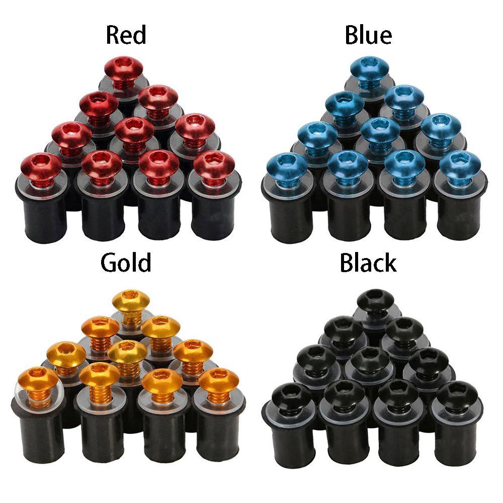 Set 10 Ốc Vít CNC Bằng Nhôm Gắn Kính Chắn Gió Xe Máy
