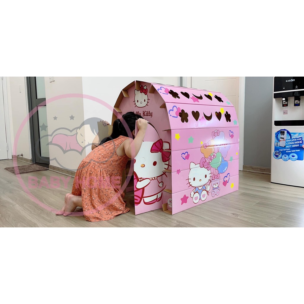 Nhà Bìa Giấy Carton Lắp Ghép An Toàn Hình HELLO KITTY