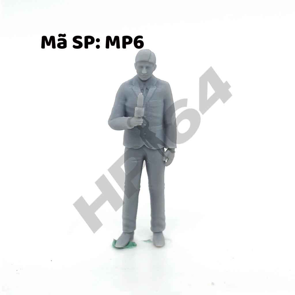 Mô hình nhân vật thô chưa sơn tỉ lệ 1/64 Male Photographer