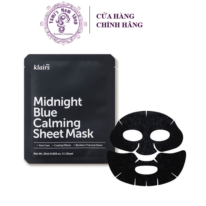 Mặt Nạ Dear Klairs Dưỡng Ẩm Và Phục Hồi Da Midnight Blue Calming Sheet Mask 25ml