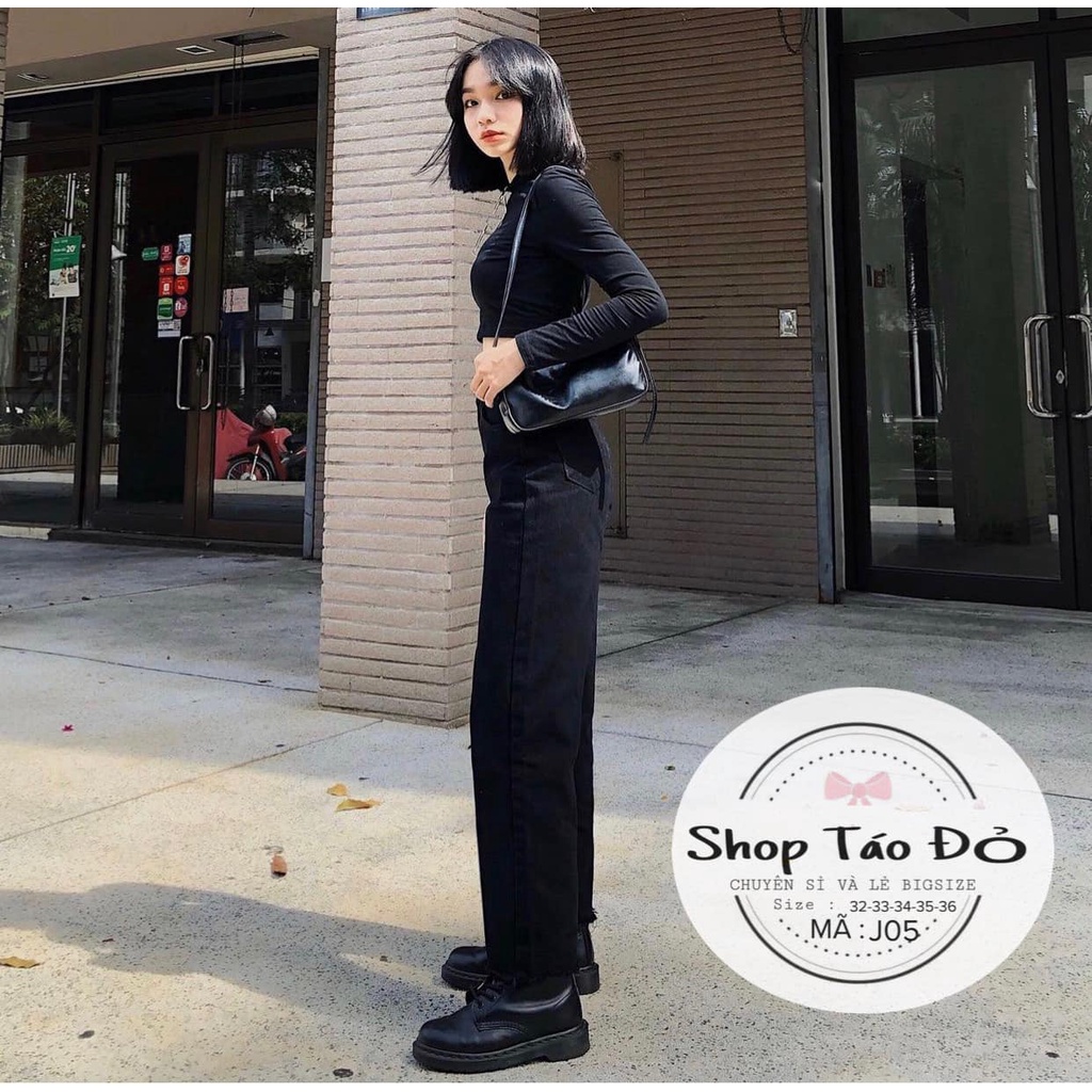 (TÁO ĐỎ BIGSIZE 55-90KG) QUẦN JEAN SUÔNG ỐNG RỘNG CỰC CÁ TÍNH KHÔNG CO GIÃN J05 ( ảnh + video thật shop chụp 100%) 🥰🥰🥰