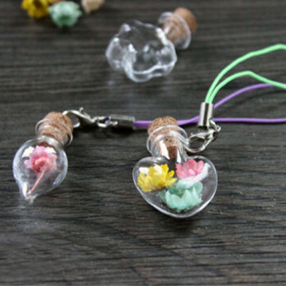 Set 5 lọ có nút bần đựng phụ kiện dễ thương để trang trí