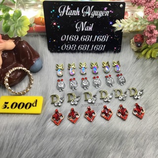 Charm đá - Đá hình trang trí móng set 4 viên 20.000