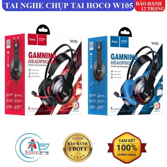 Tai Nghe Chuyên Game Có Dây 3.5mm Hoco W103 Magic tour Chính Hãng Có Đèn Led