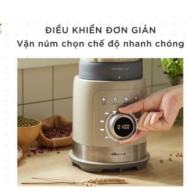 Máy Làm Sữa Hạt Đa Năng - Sữa  Đậu Nành - Xay Sinh Tố - Bear PBJ-B10U5 1,5L- 8 Chế Độ Chức Nắng_Bảo Hành Chính Hãng1 Năm