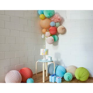 [NHÀ CỦA ANG] Lồng đèn giấy tròn màu đỏ size 30cm