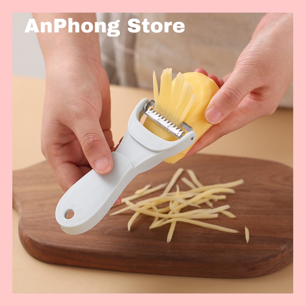 [Đời Sống] Set Dụng Cụ Dao Bào Gọt Nạo Trái Cây, Rau Củ Quả Tiện Lợi Nhỏ Gọn 2in1 (2 dụng cụ trong 1 set).