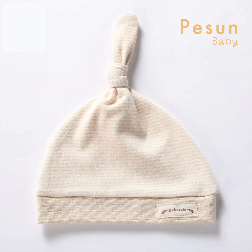 Nón Sơ Sinh 0-6 Tháng Tuổi Làm Từ 100% vải Cotton Tự Nhiên An Toàn Cho Bé