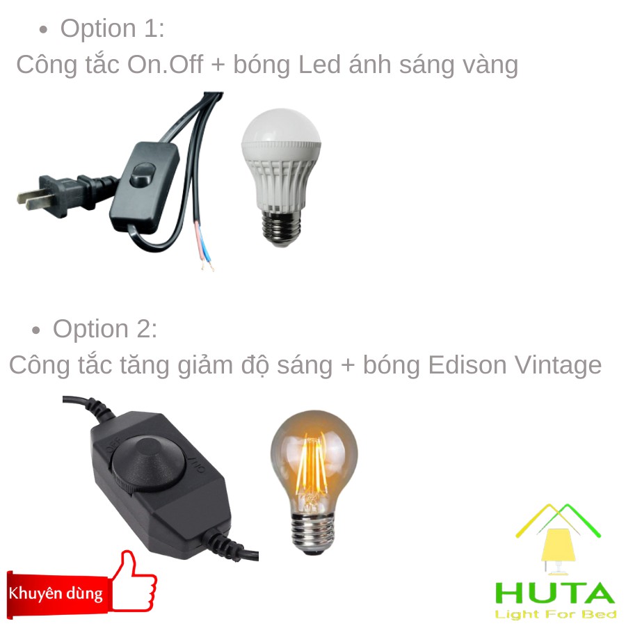 Đèn Ngủ Để Bàn Gỗ, Điều Chỉnh Độ Sáng, Bóng Led, Chao Vải, Vintage Hàn Quốc, Vàng Ấm,Dùng Phòng Ngủ,Đầu Giường, Decor G1