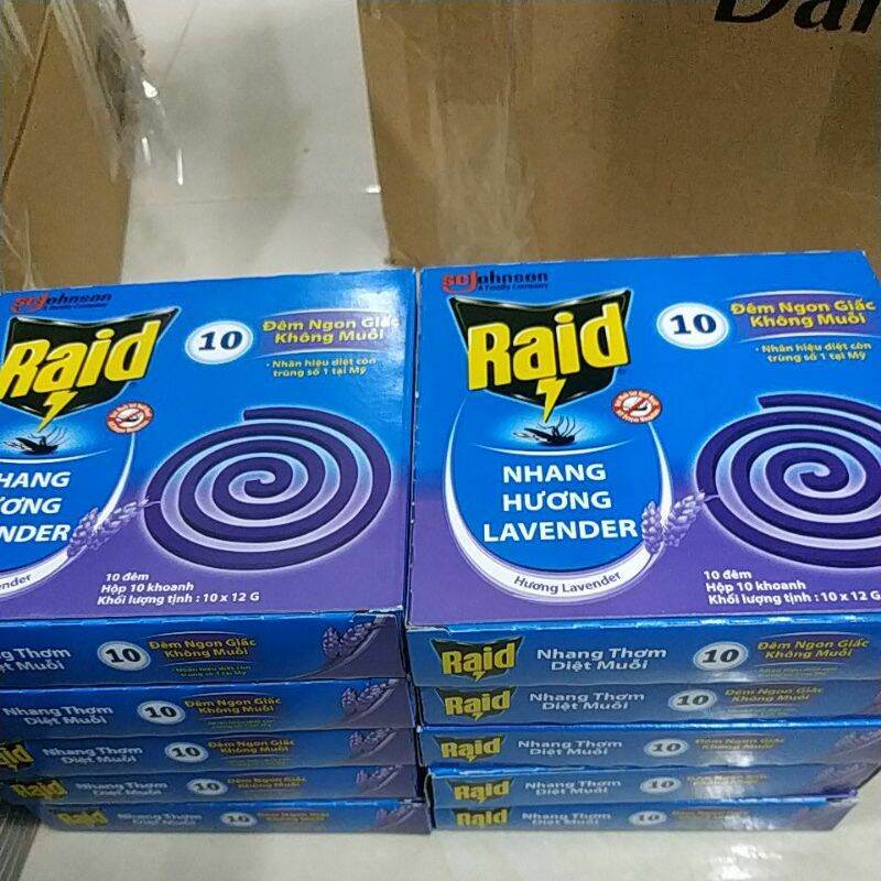 Nhang Thơm Đuổi Muỗi RAID Hương Lavender