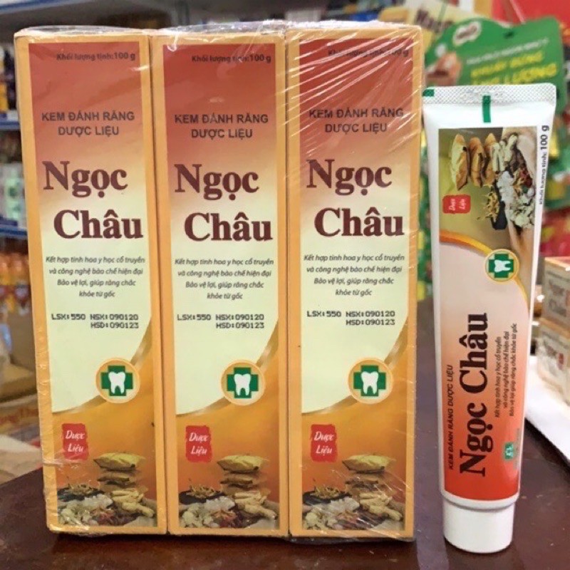 Kem Đánh Răng Dược Liệu Ngọc Châu Tuýp 100g(Cam Kết Hàng Chuẩn )