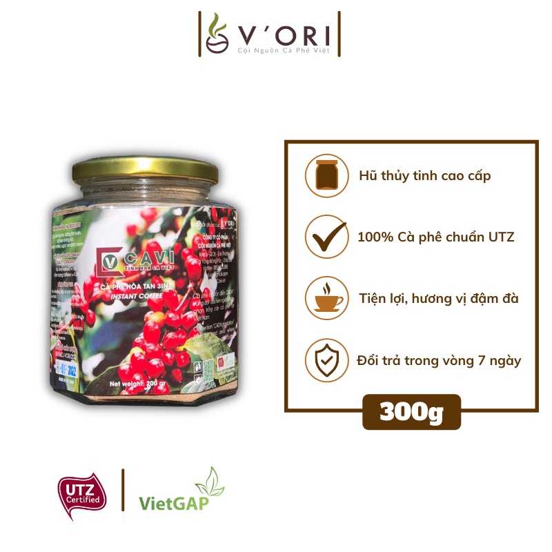 300G Cà Phê Hòa Tan 3in1 Cavi Cội Nguồn Cà Phê Việt