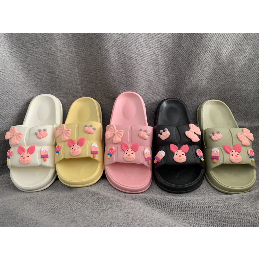 JY300-C8 HEO PEPPA Dép bánh mì đúc liền 5 màu sắc kiểu mới