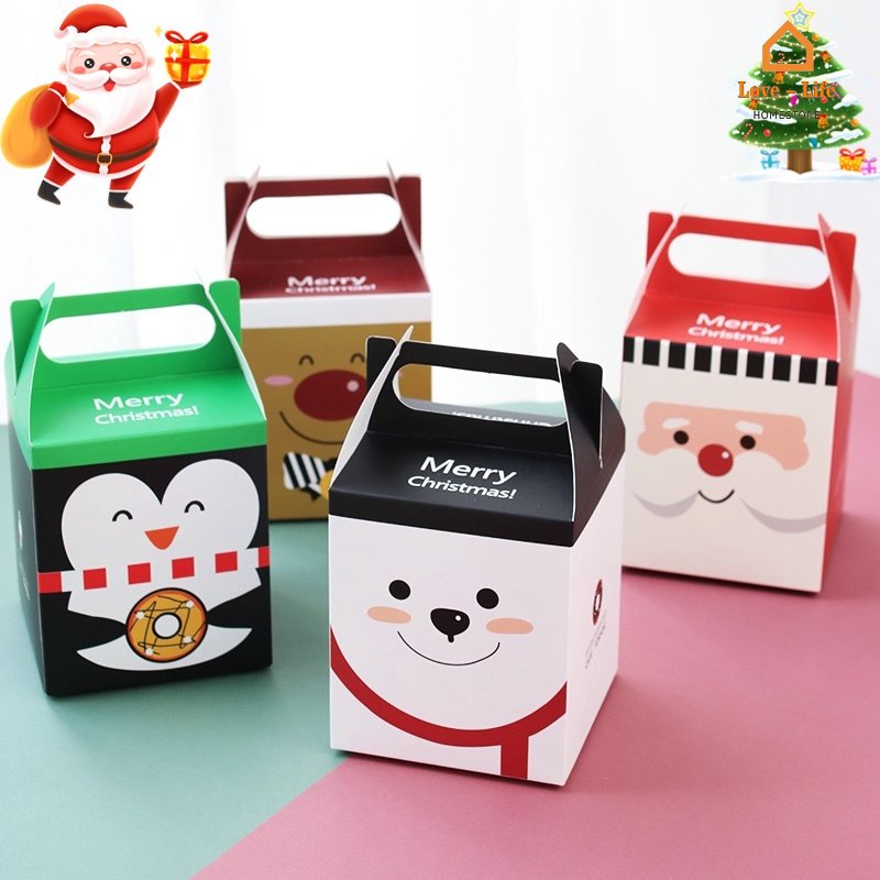 Hộp Giấy Đựng Kẹo Giáng Sinh / Năm Mới Hình Ông Già Noel / Người Tuyết / Tuần Lộc