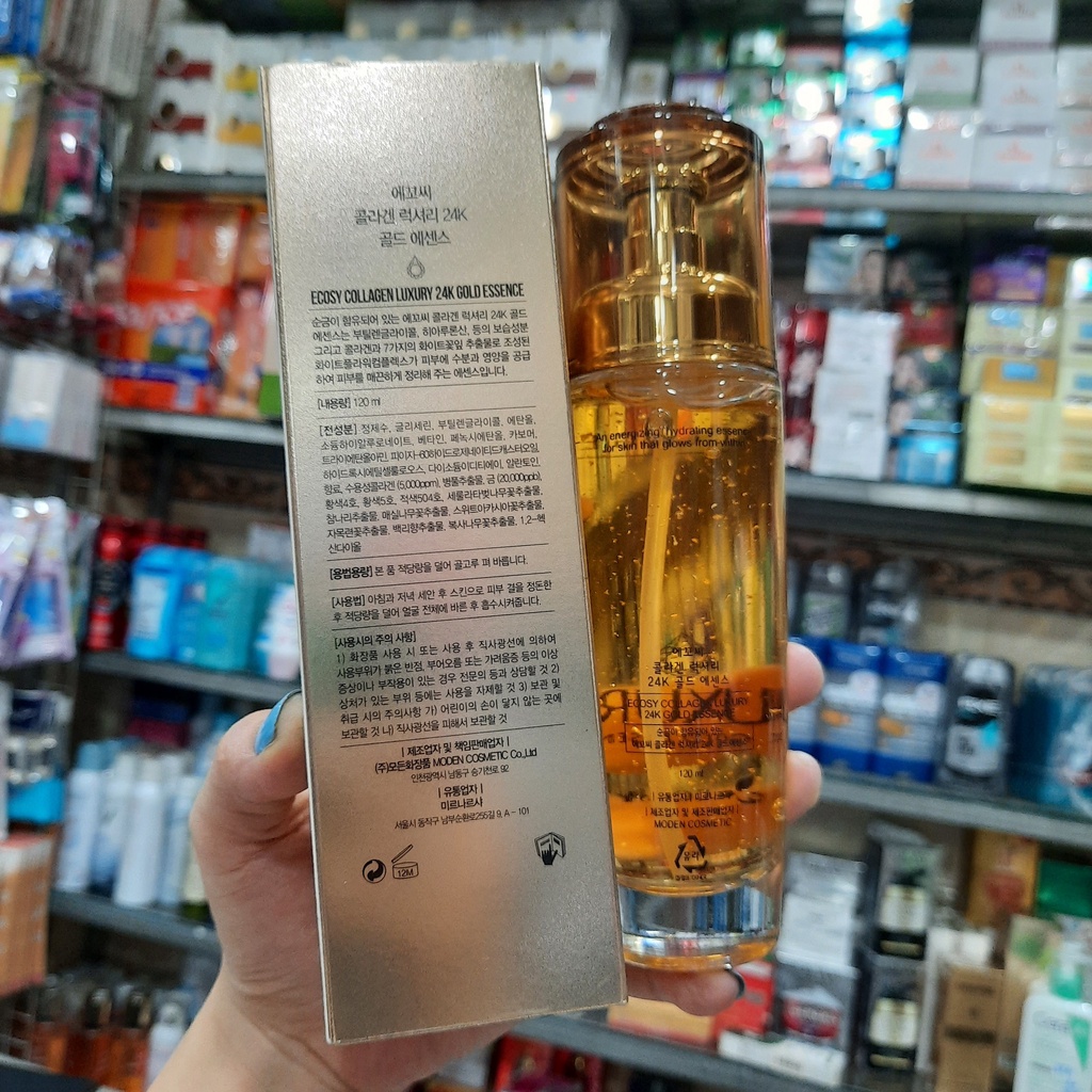 (Serum)Tinh chất ngừa lão hóa da Ecosy Collagen Luxury 24K Gold Essence 120ml