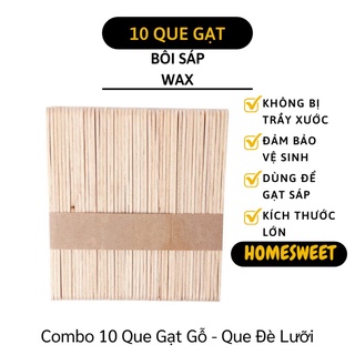 [Có Sẵn] Combo 10 Que Đè Lưỡi - 10 Que gạt gỗ dùng để gạt sáp wax lông
