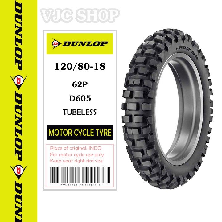 Lốp xe máy Dunlop 120/80-18 D605